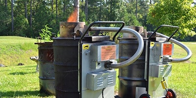 Cartão de incineradores portáteis