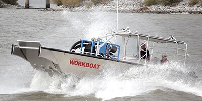 Cartão dos barcos de trabalho