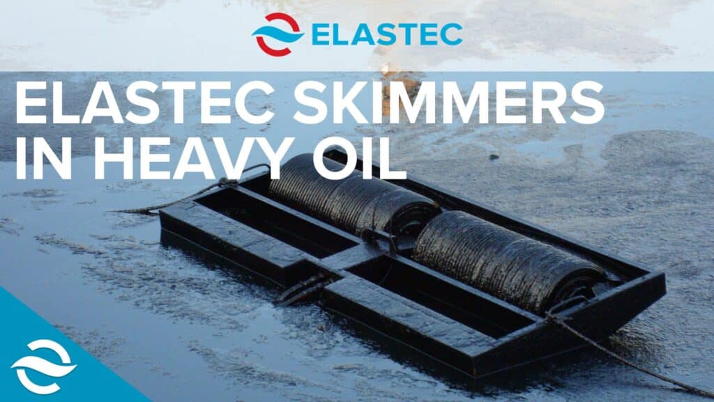 Elastec Drum Skimmers in Heavy Oil - Real World Footage