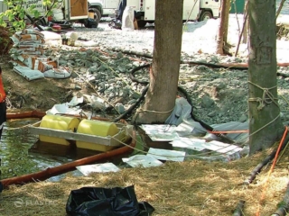 Almohadillas absorbentes para derrames de petróleo