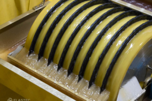 Brush drum skimming oil