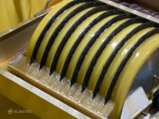 Brush drum skimming oil
