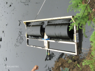 Elastec TDS136 skimming heavy oil from water