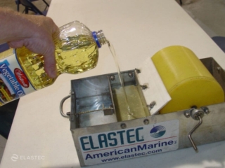 Adding oil in skimmer test kit