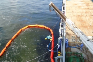 SeaSkater deployed with boom