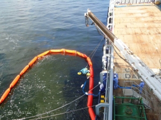 SeaSkater deployed with boom