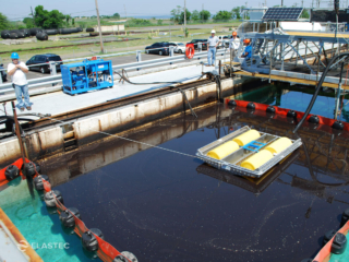 Magnum 200 oil skimmer in OHMSETT test