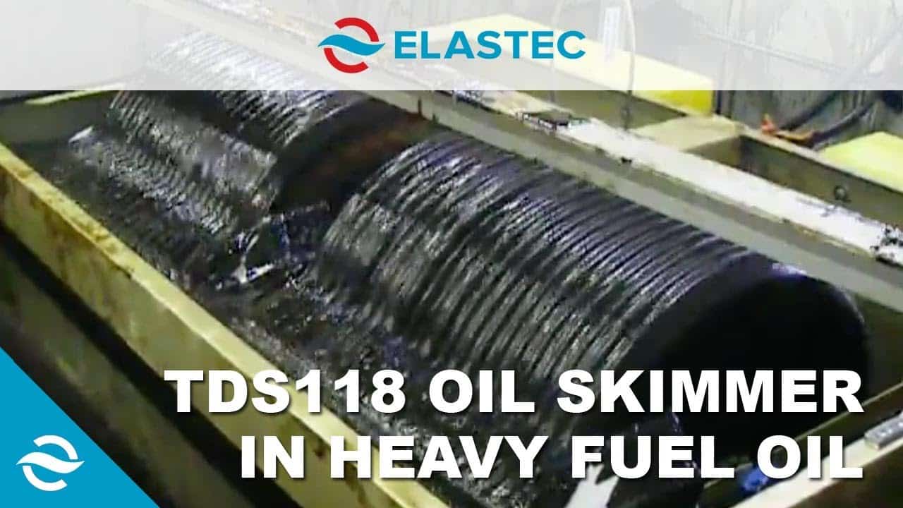 ELASTEC TDS118 oil skimmer skimming heavy fuel oil