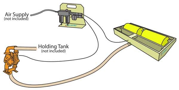 Configuração do skimmer pneumático 1