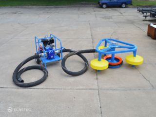 SeaSkater industrial weir skimmer with lobe pump