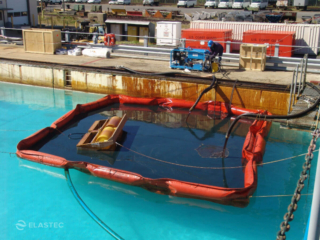 TDS136 oil skimmer at OHMSETT test