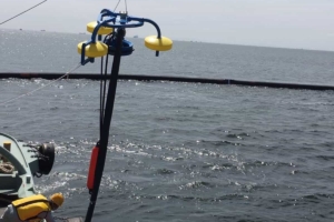 Weir oil skimmer Japanese deployment