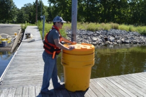 Barrel-O-Boom being opened