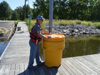 Barrel-O-Boom being opened
