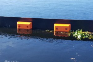 Closeup of PermaFence containment boom