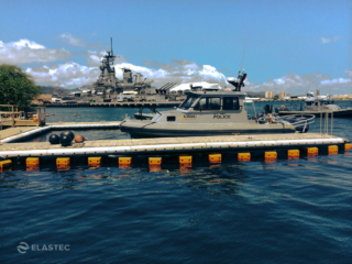 Elastec PermaFence around Navy Police dock