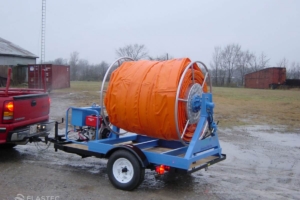 Foam fence boom on reel