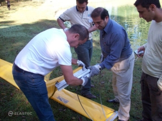 Despliegue de barreras de contención Economax