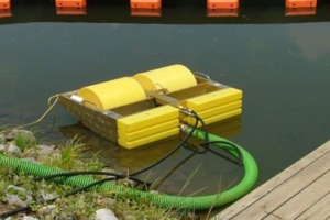 Elastec PermaFence boom with oil skimmer