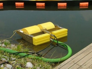 Elastec PermaFence boom with oil skimmer