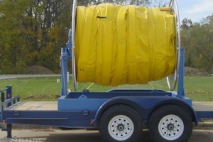 Minimax on a boom reel trailer