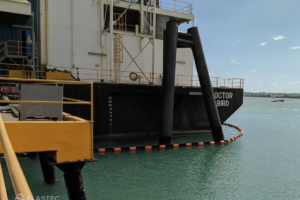 PermaFence fence boom around ship