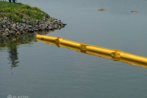 River boom near shore
