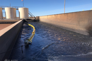 Simplex oil booms in tank battery