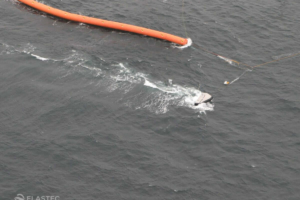 2M BoomVane with oil spill boom