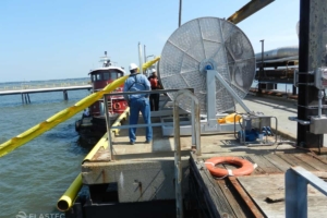 Boom reel powered
