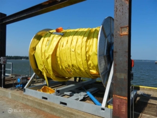 Boom reel with power pack