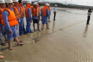 Anchor system on the beach