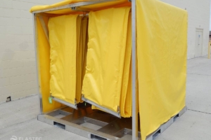 Containment boom rack