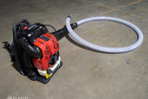 Inflatable boom portable backpack blower