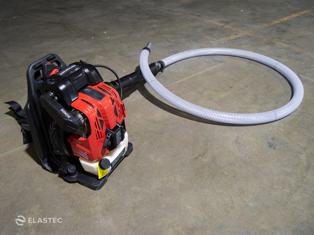 Inflatable boom portable backpack blower