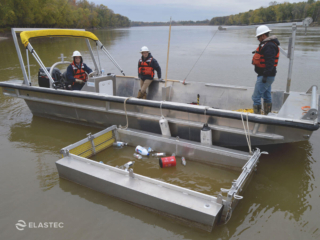 Brute Bin collection with boat