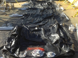 Deck tank disassembled