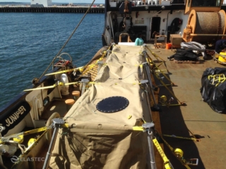 Oil storage tank on deck