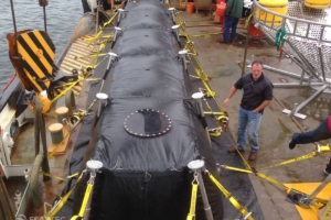 Deck tank full of liquid