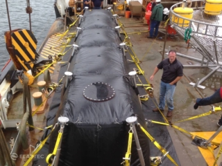 Deck tank full of liquid