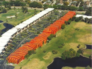 Fumigation tarps in neighborhood