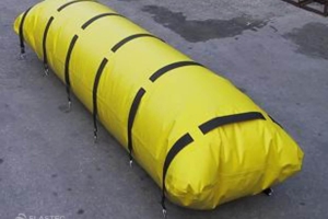 Pillow tank folded for storage