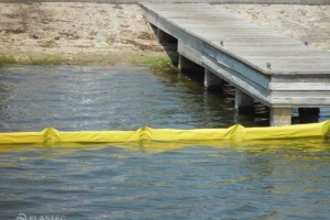 SiltMax Type 1 economy silt curtain near dock