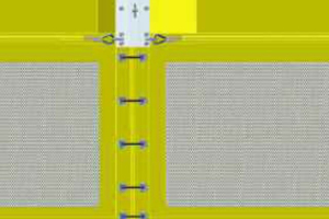 Detalhe da cortina de silte SiltMax Tipo III DOT