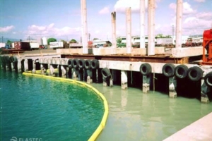 Muelle de cortina de turbidez tipo 1 para aguas tranquilas