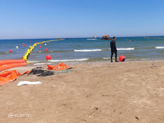 Turbidity barrier installation