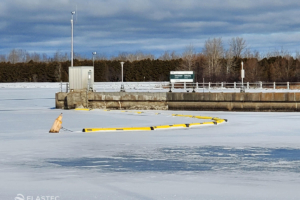 Yellow Brute Boom in ice