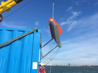 BoomVane spray deployment in United Kingdom