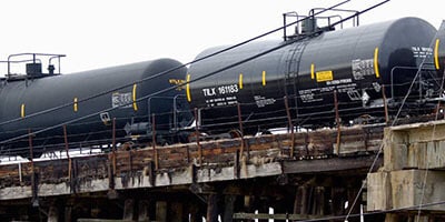 Railway oil spill response card