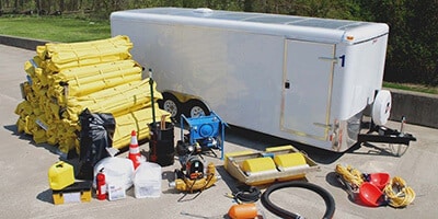 Oil spill response trailers card